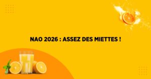 NAO Assez des miettes !